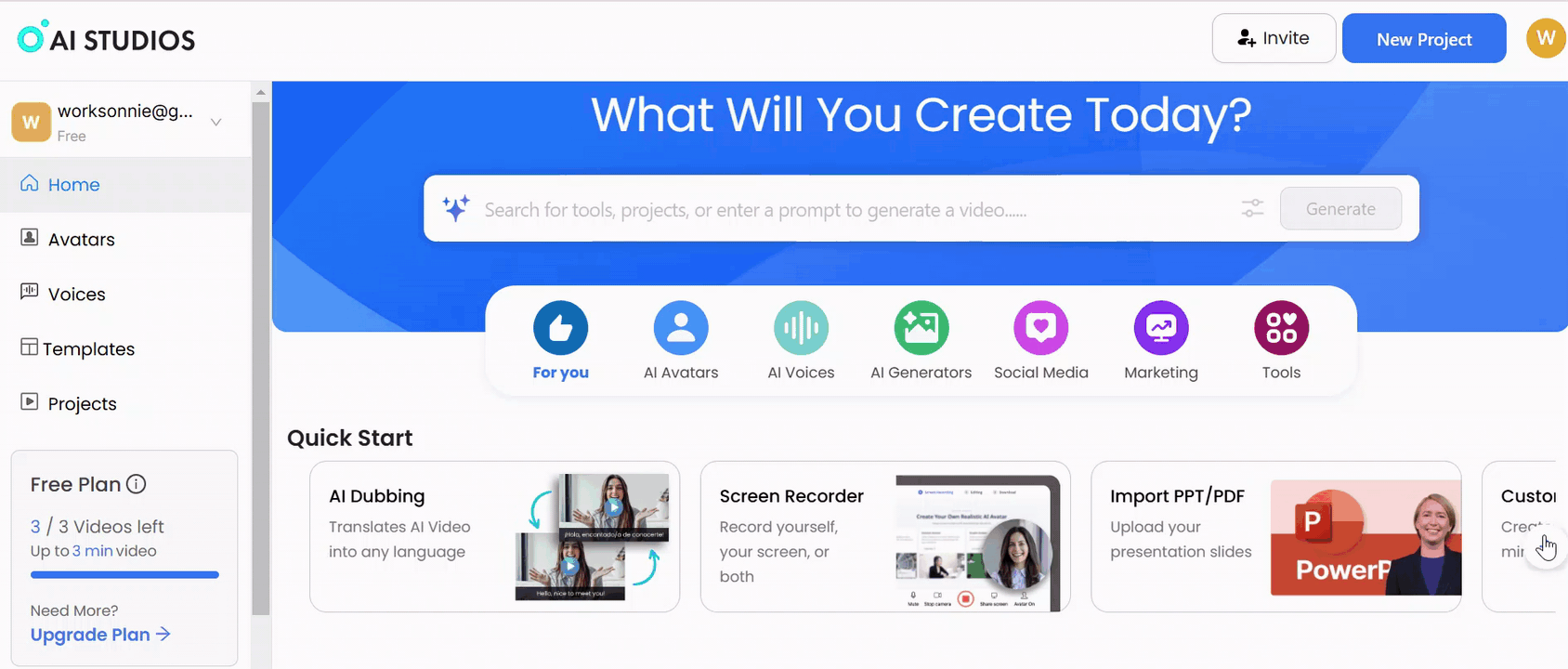 DeepBrain AI avatar video generator