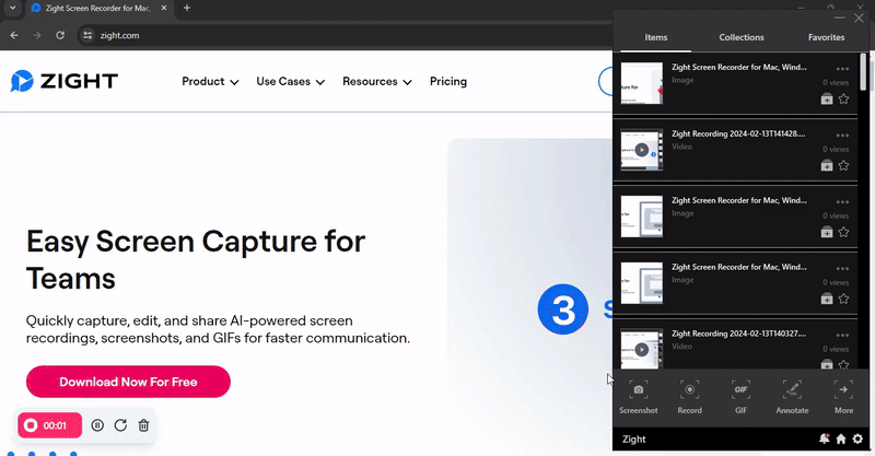 take screenshot step by step gif