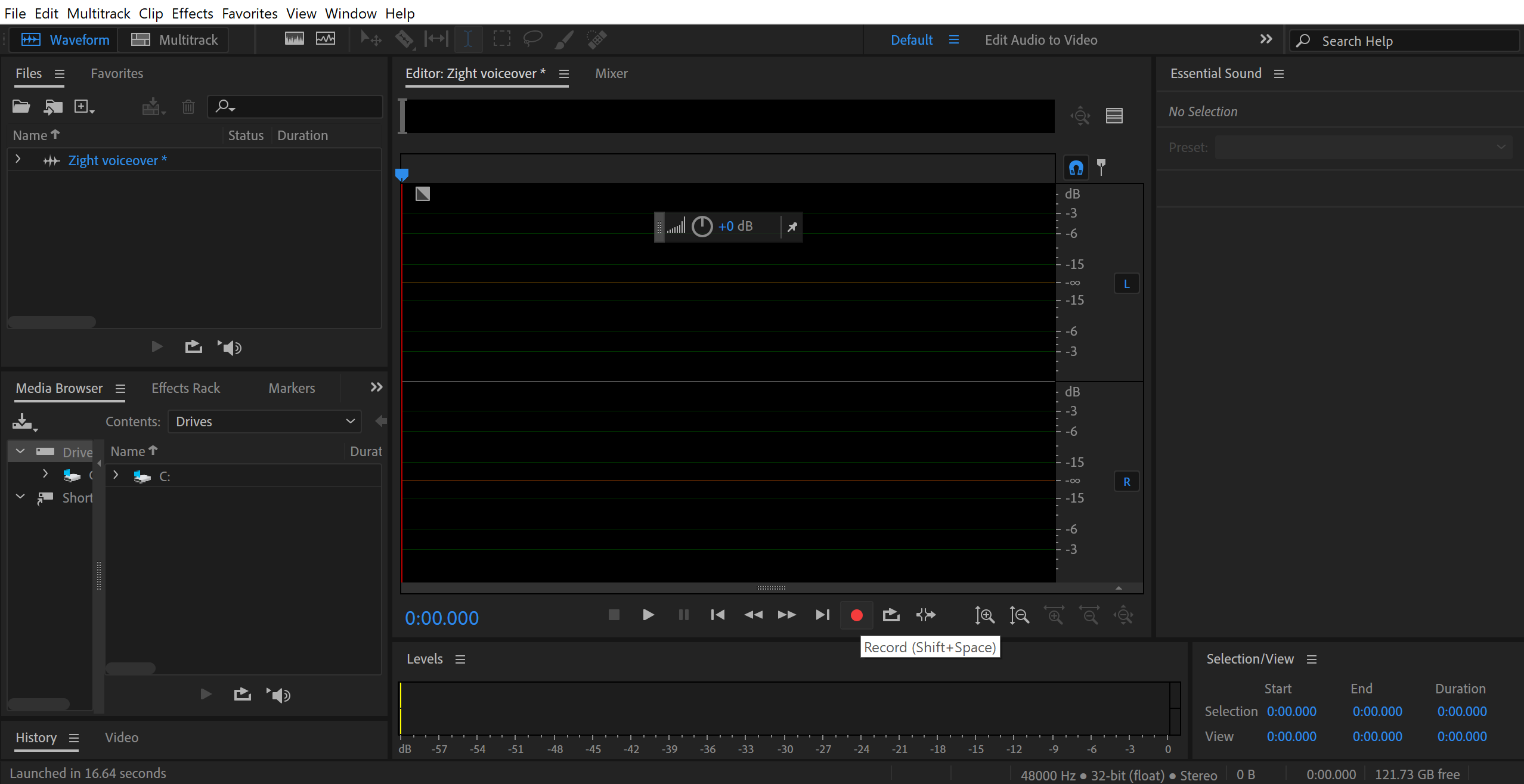 Record a Voice Over with Adobe audition