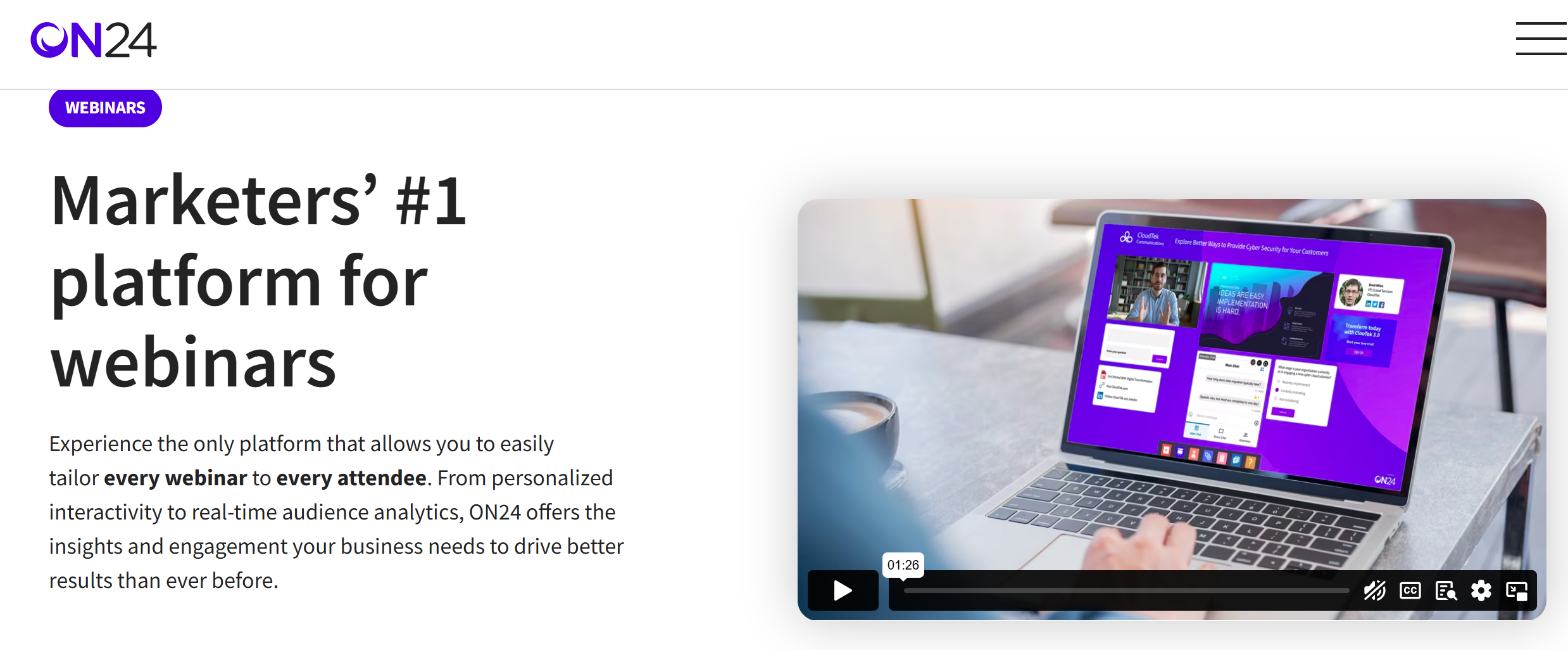 ON24 (Enterprise-Level Webinar Software)