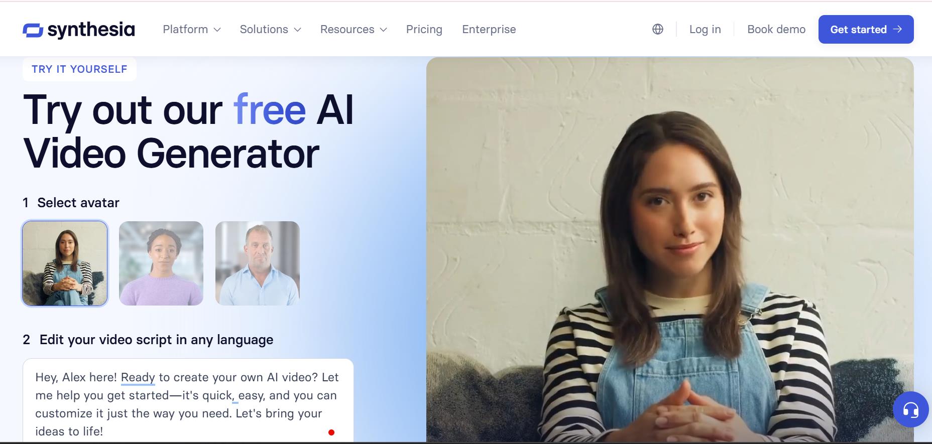 Synthesia Free AI Video Generator