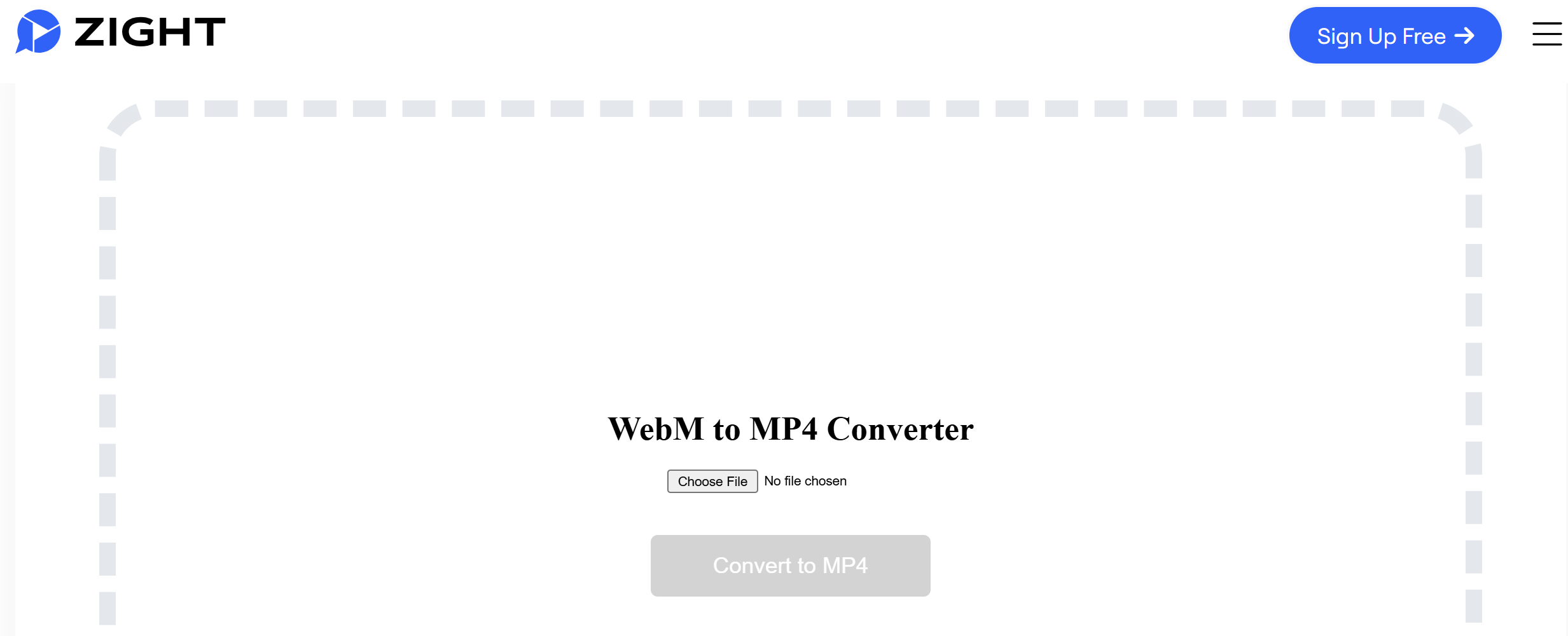 Zight's WebM to MP4 converter