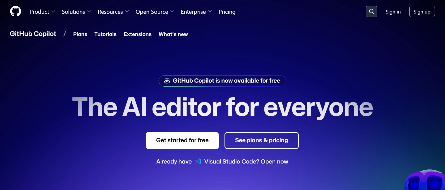 GitHub Copilot · Your AI pair programmer 