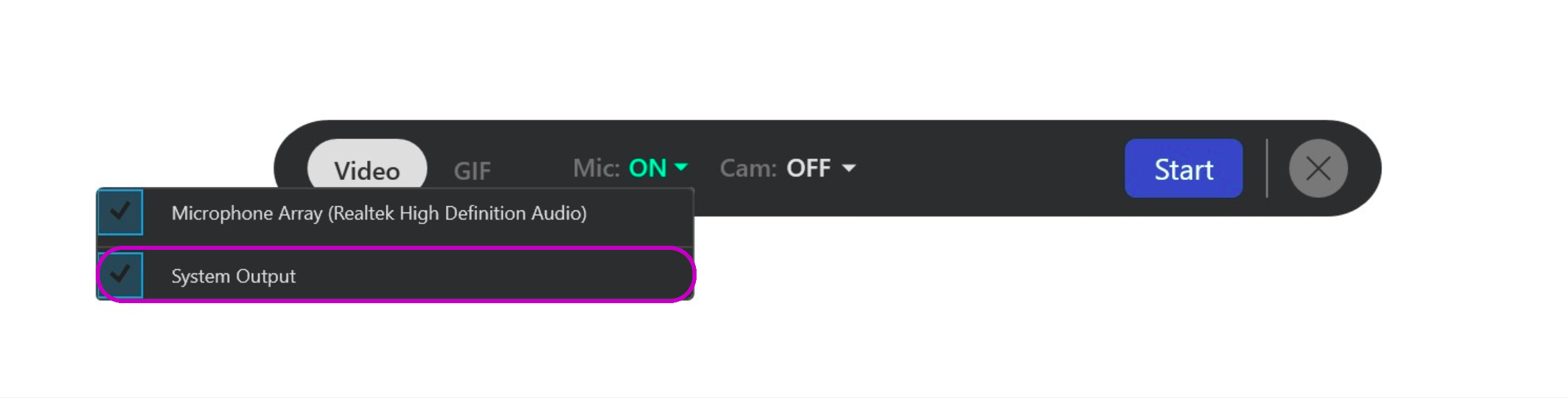 Recording System Audio  on Zight