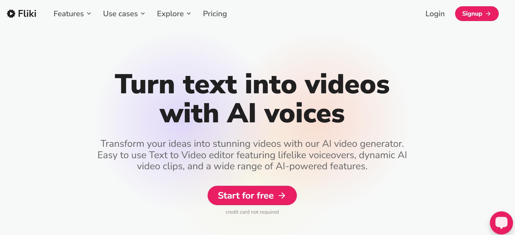 Fliki - Turn text into videos with AI voices