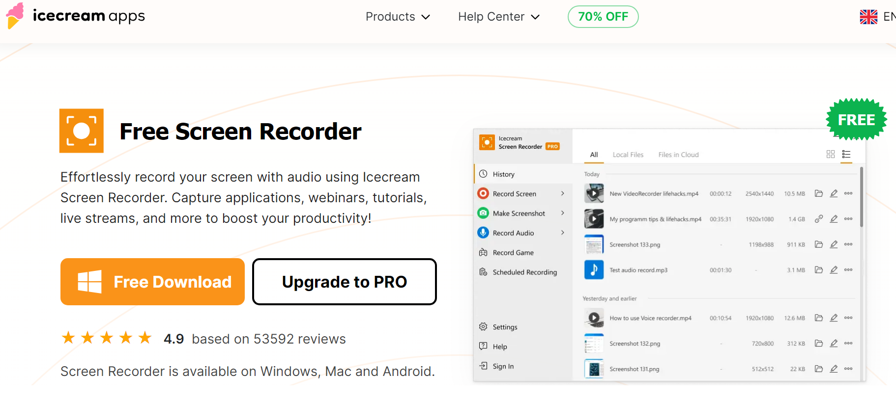 Icecream Screen Recorder