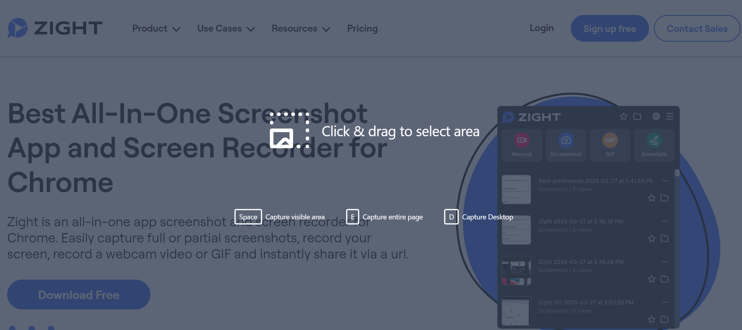 How to take a full-page screenshot with Zight