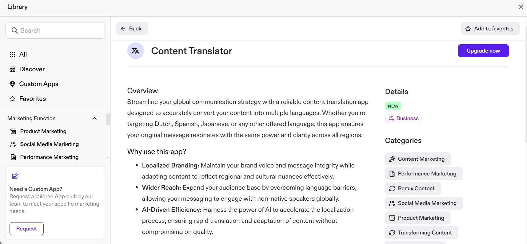 Jasper AI content translator