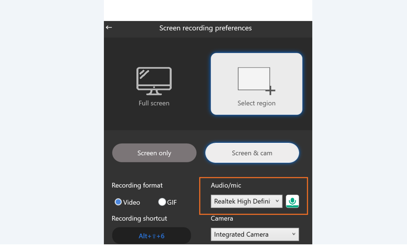 Recording Microphone Audio with Zight