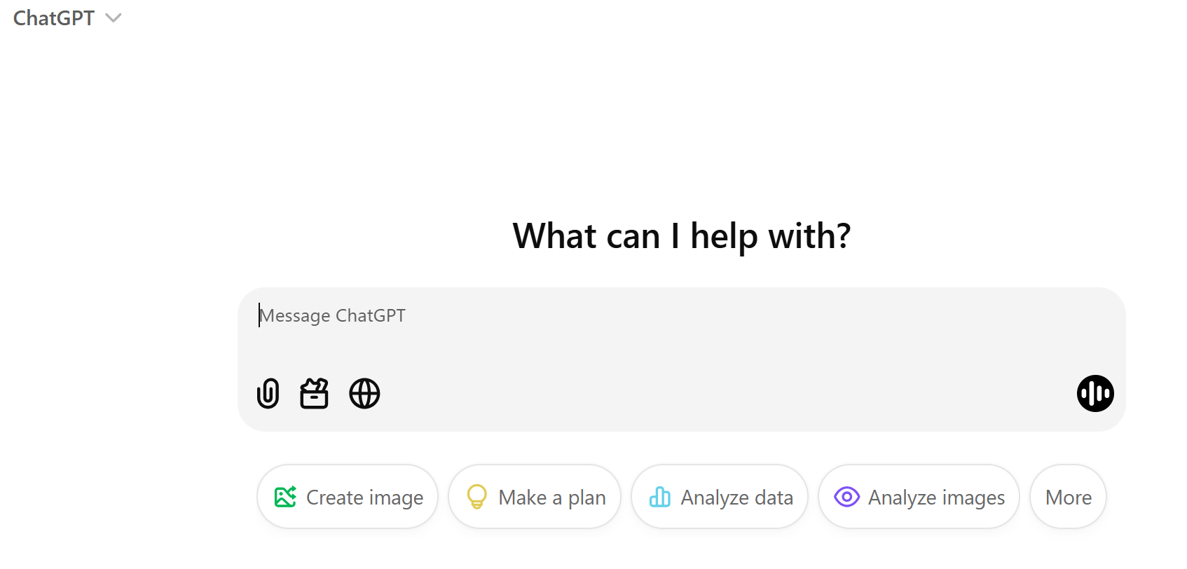 ChatGPT interface