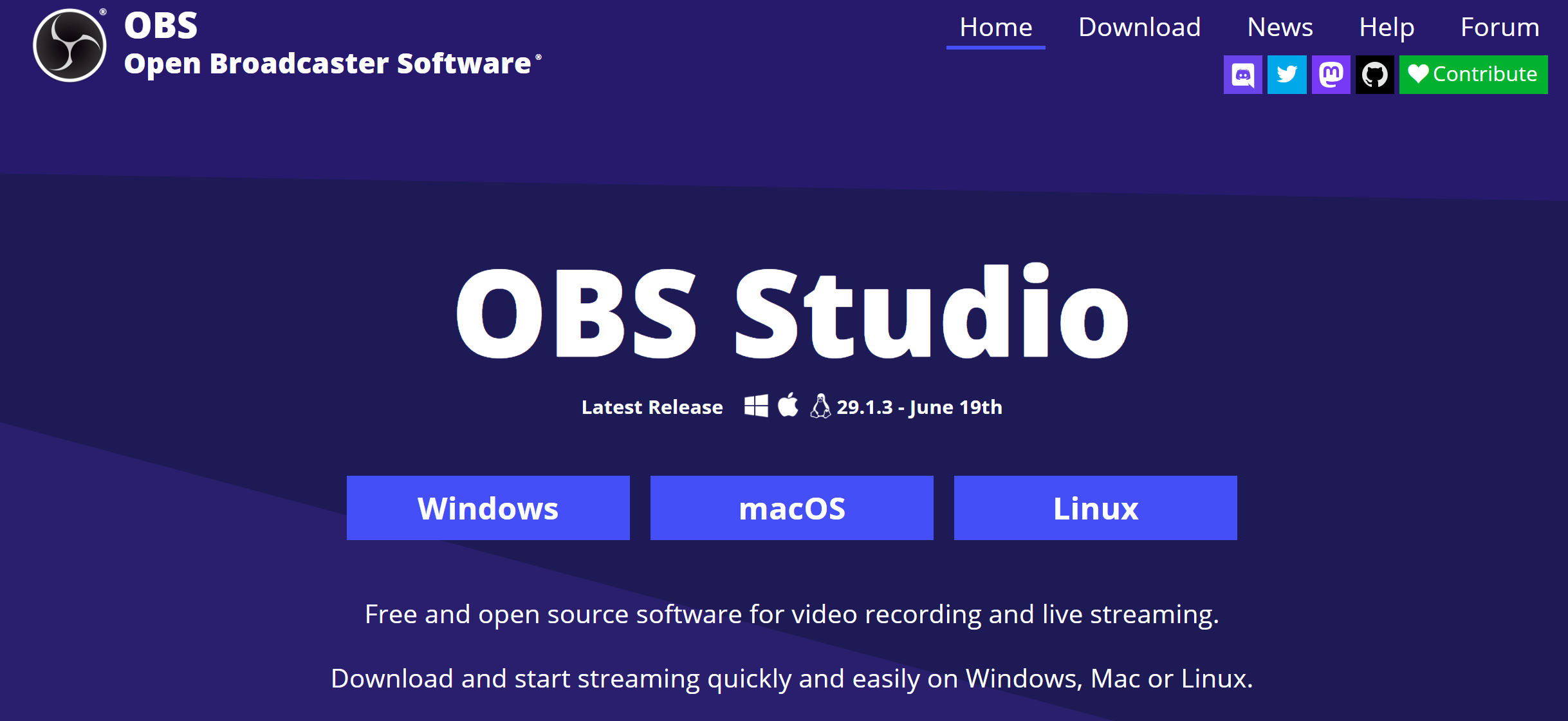 OBS Studio screen capture software