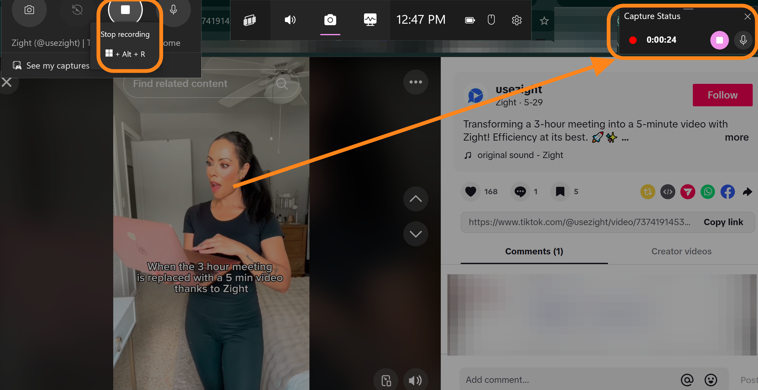 How to Screen Record Tiktok Videos on a Windows