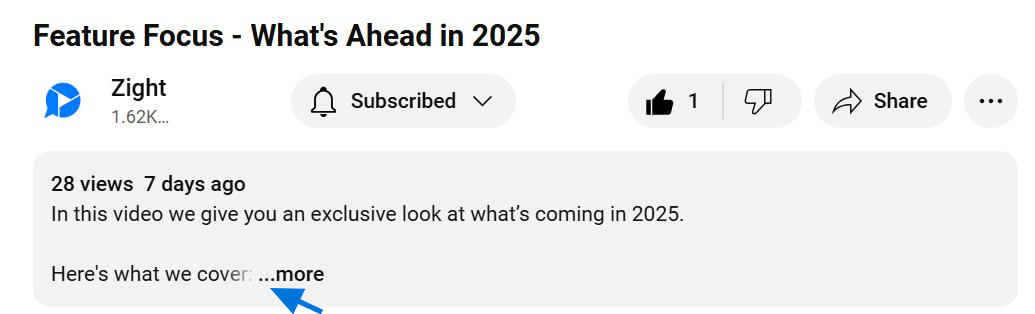 Three dots in a Youtube video