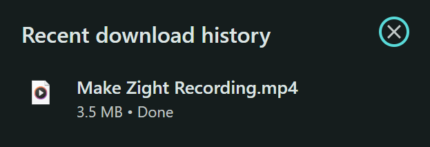 Downloaded MP4 video