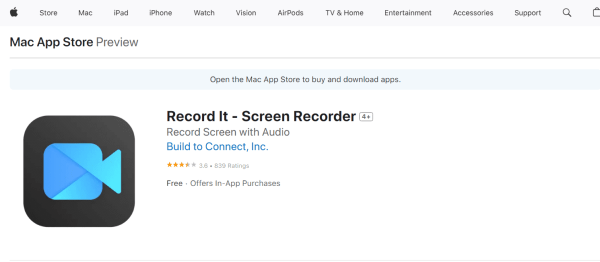 Recordit screen recorder for Mac