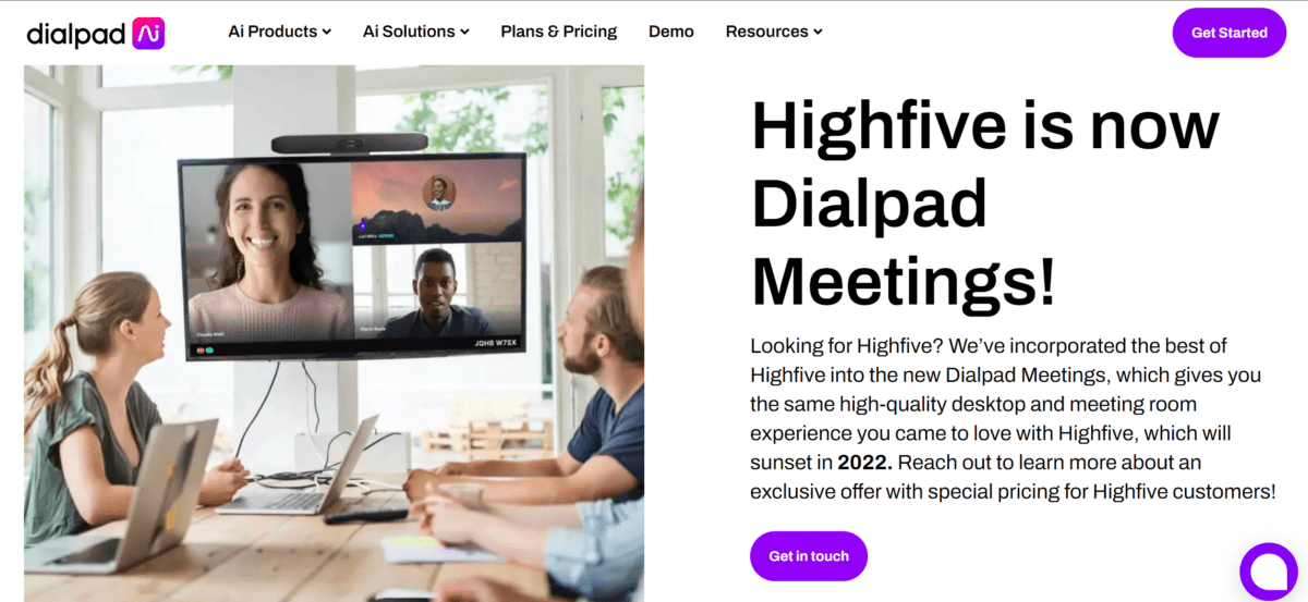 Highfive (now Dialpad) remote work tool