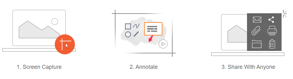 Tinytake free screen recorders' interface