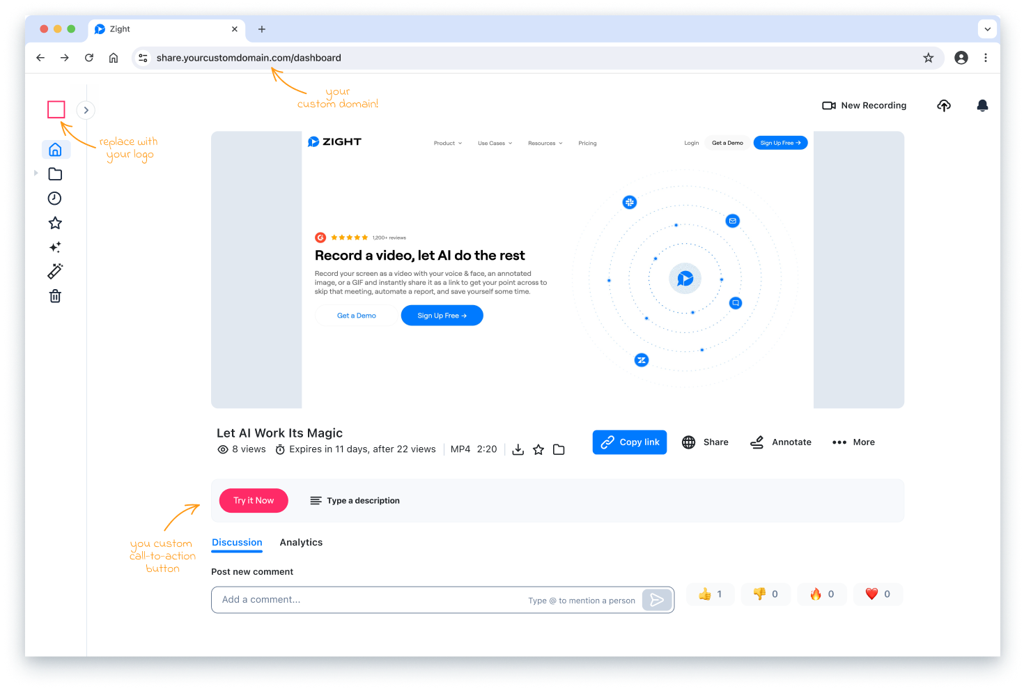 zight screenshots custom edits